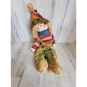 Sitting scarecrow Autumn farmer Halloween home decor figure